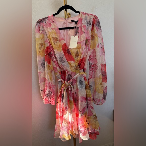 Alex Marie Long Sleeve dress Surplice V-Neck - Picture 3 of 8